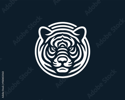 Tiger logo design vector template.