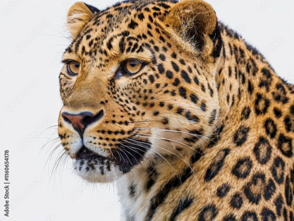 a close up of a leopard s face a close up of a leopard s face