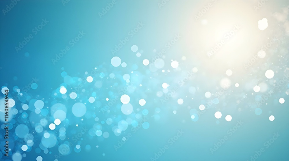 Soft, blurred white and light blue bokeh lights create a gentle, abstract background. Soft, blurred white and light blue bokeh lights create a gentle, abstract background.