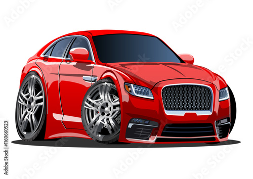 Cartoon vector car isolated on white background