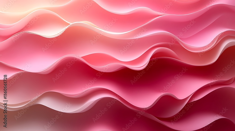 Abstract Pink Wave Layers Soft Gentle Design Abstract Pink Wave Layers Soft Gentle Design