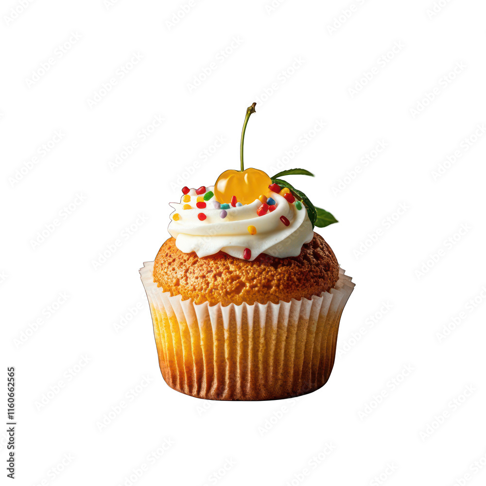 Mini tasty cupcake isolated on transparent background Mini tasty cupcake isolated on transparent background