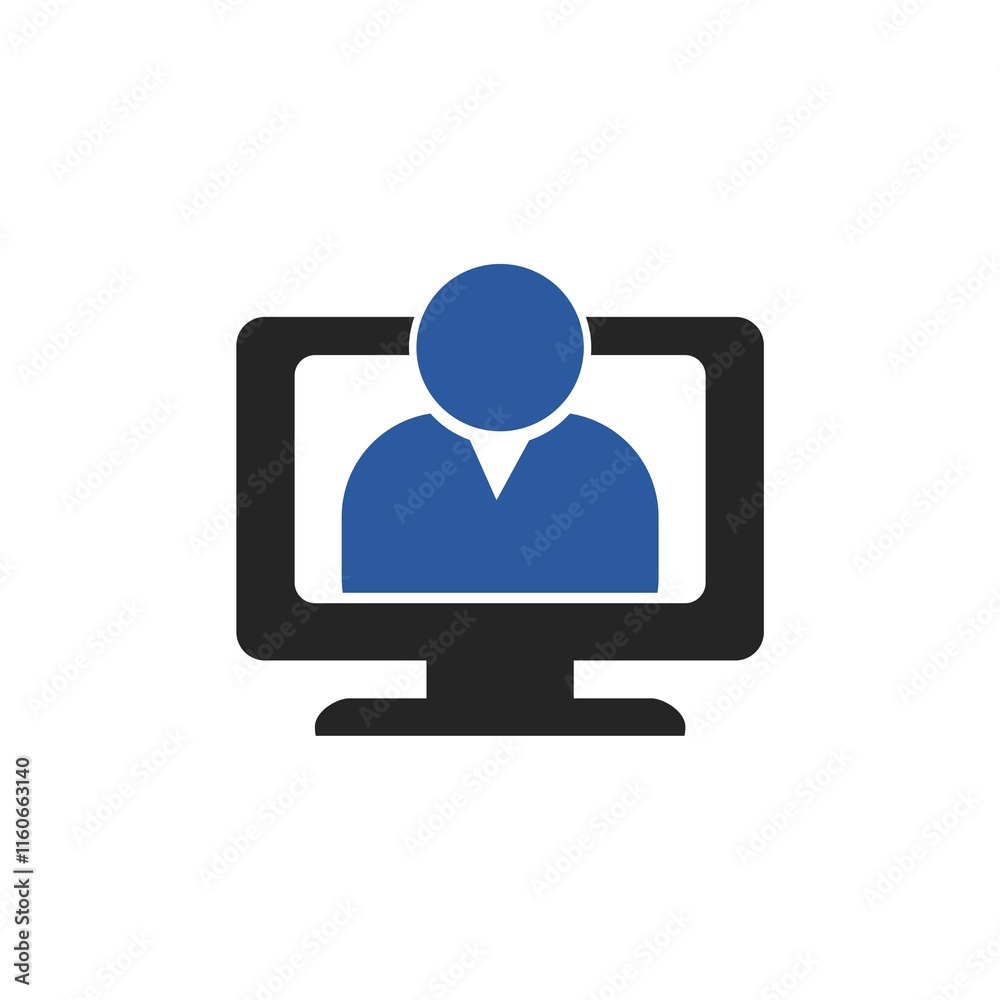 Monitor target icon simple vector. Human work. Leader search icon isolated on white background. Monitor target icon simple vector. Human work. Leader search icon isolated on white background.