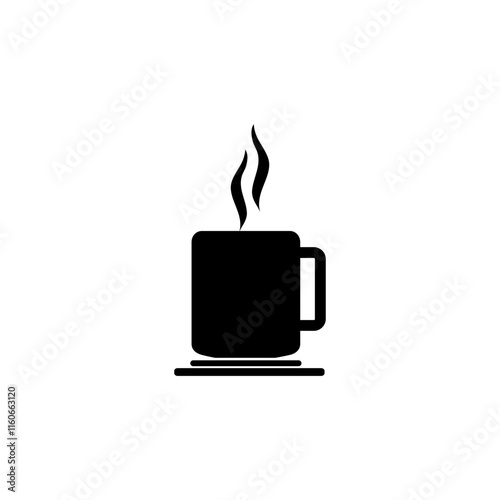 Smoking Coffee Cup Icon isolated on white background.