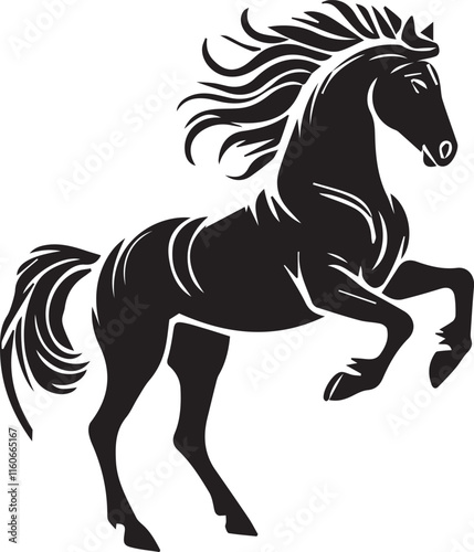  Horse silhouette vector EPS photo