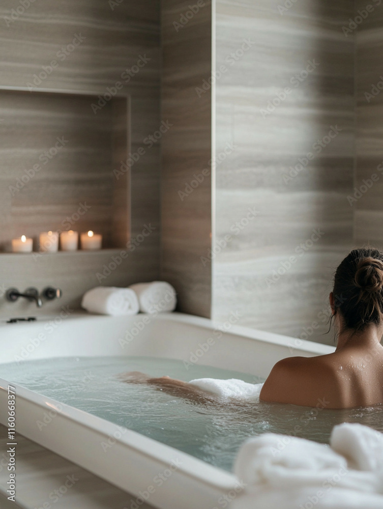 Naklejka premium weel being and calm minded people relaxing