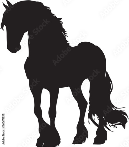  Horse silhouette vector EPS