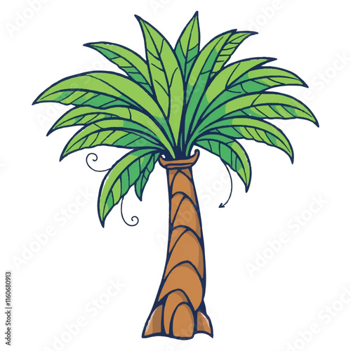 palm tree on white background