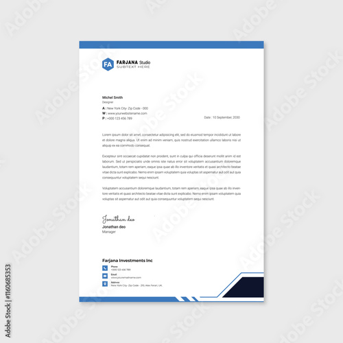 Creative modern Letterhead design template