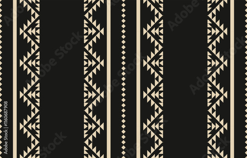 Geometric ethnic oriental ikat seamless pattern  color oriental. Aztec ornament print. Design for background ,curtain, carpet, wallpaper, clothing, wrapping, Batik, vector illustration.