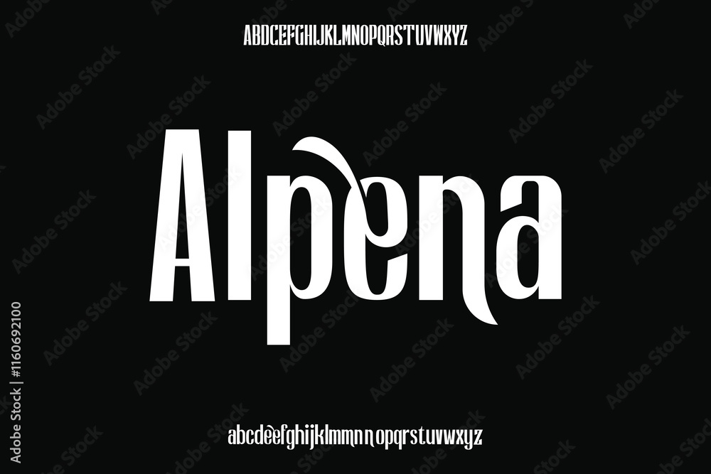 Fototapeta premium Display alphabet font vector design suitable for headline, poster, logo, magazine and many more