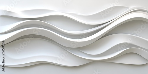 Abstract white wavy pattern background.