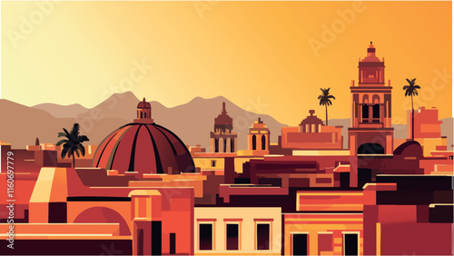 The Colorful Rooftops of Mexico City.eps