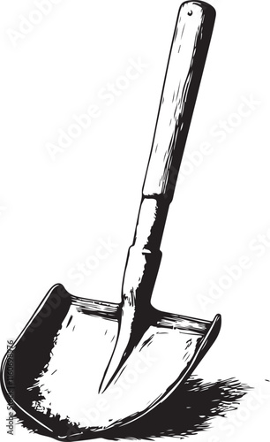 sketch of a shovel