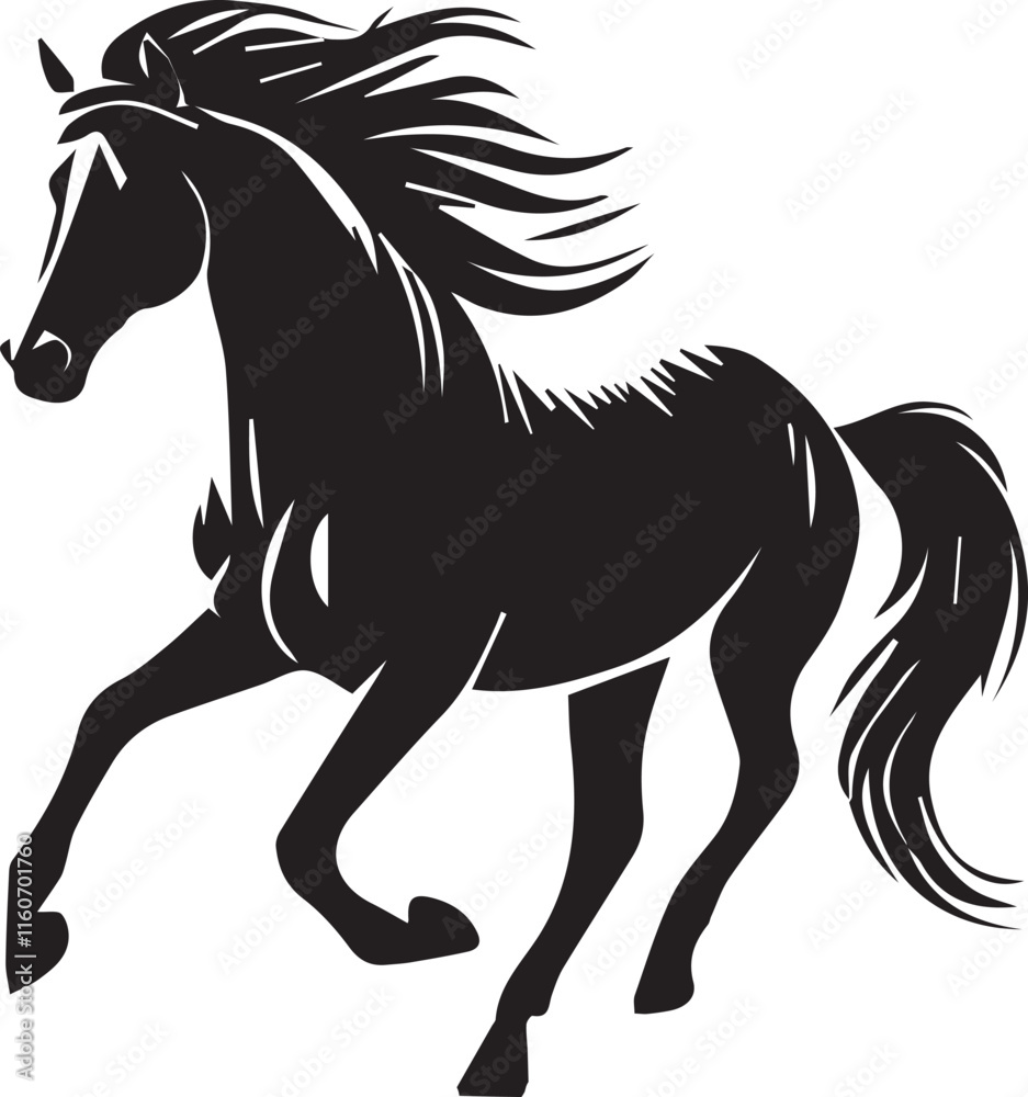 Obraz premium Horse silhouette vector EPS