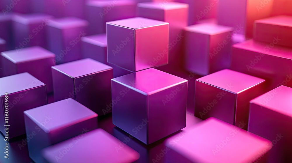 3D graphic cubes and geometry with creative pixel patterns rendered in abstract digital blocks, forming a pastel grid for modern wallpaper mosaic and abstract forms on a purple background 3D graphic cubes and geometry with creative pixel patterns rendered in abstract digital blocks, forming a pastel grid for modern wallpaper mosaic and abstract forms on a purple background