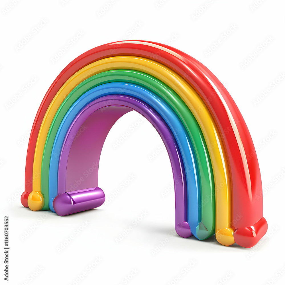 Fototapeta premium Colorful Toy Rainbow Arch for Children's Playroom Decoration