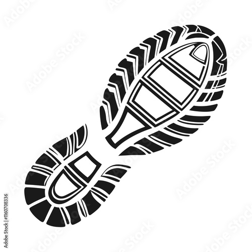 Footprint silhouette vector illustration 