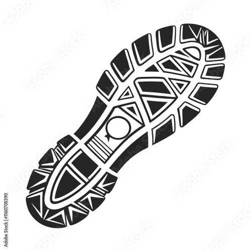 Footprint silhouette vector illustration 