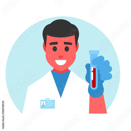 doctor holding test tube