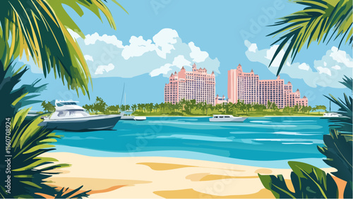 The Bahamas- Vibrant Shores and Skyline Views