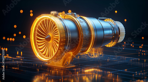 Turbofan Engine, A Technological Marvel of Aviation, Illuminating the Future of Flight with Innovation and Power.