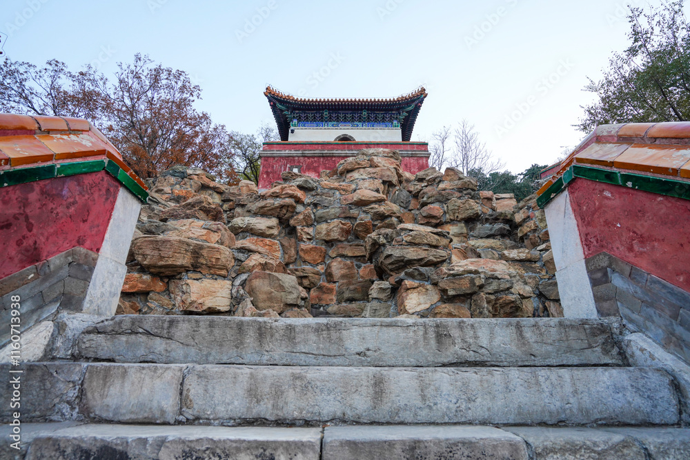 Tibetan architecture in the Four Great Regions of Summer Palace in Beijing.