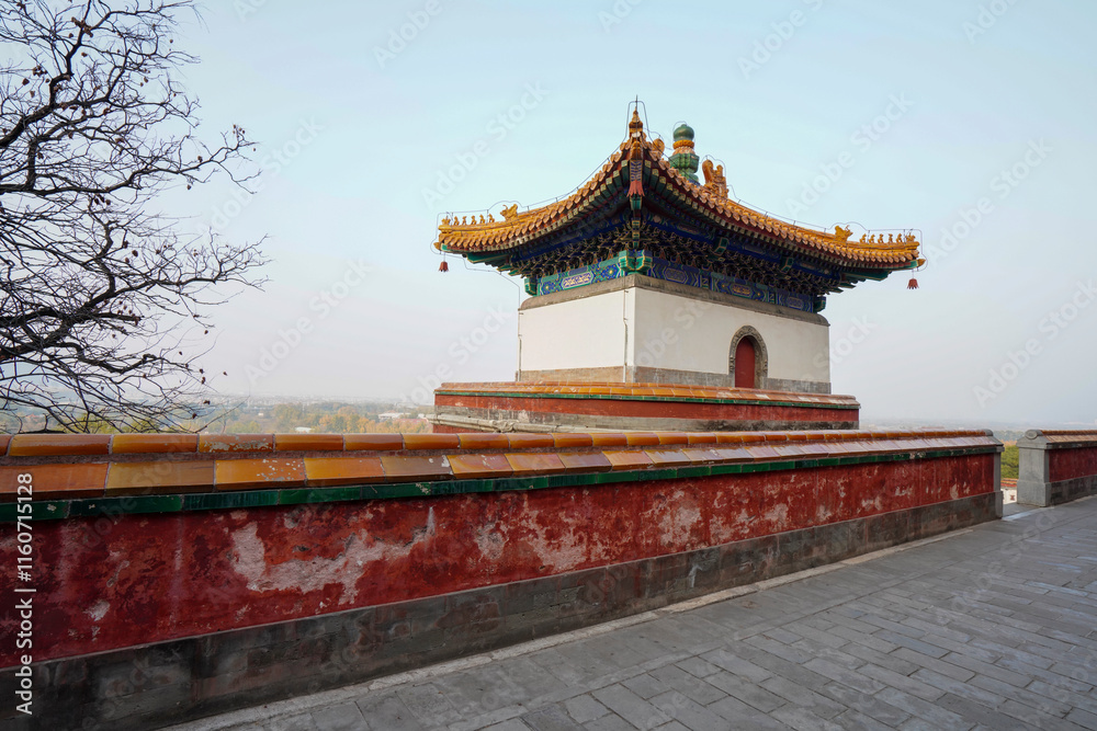 Tibetan architecture in the Four Great Regions of Summer Palace in Beijing.