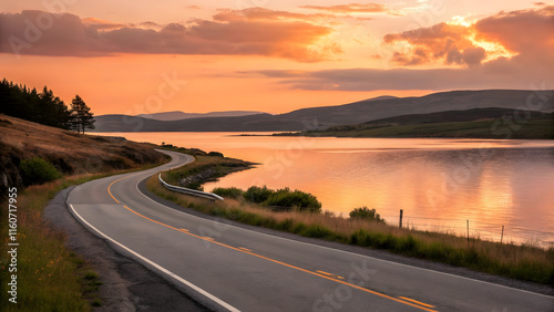 Wallpaper Mural sunset over the river Torontodigital.ca