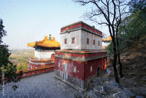 Obraz na płótnie Tibetan architecture in the Four Great Regions of Summer Palace in Beijing. w salonie