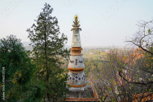 Tibetan architecture in the Four Great Regions of Summer Palace in Beijing.