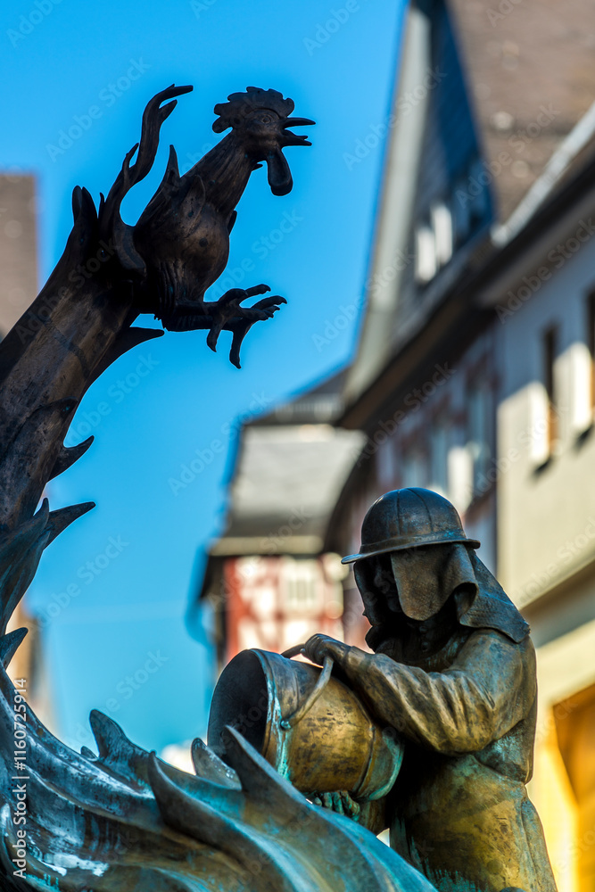 Fototapeta premium Figuren an einem Brunnen