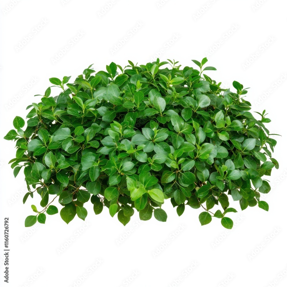 Obraz premium A lush, green foliage arrangement showcasing dense leaves, ideal for landscaping and enhancing natural aesthetics in gardens or indoor spaces.