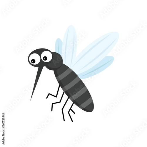 Mosquito flat vector design isolated on a white background