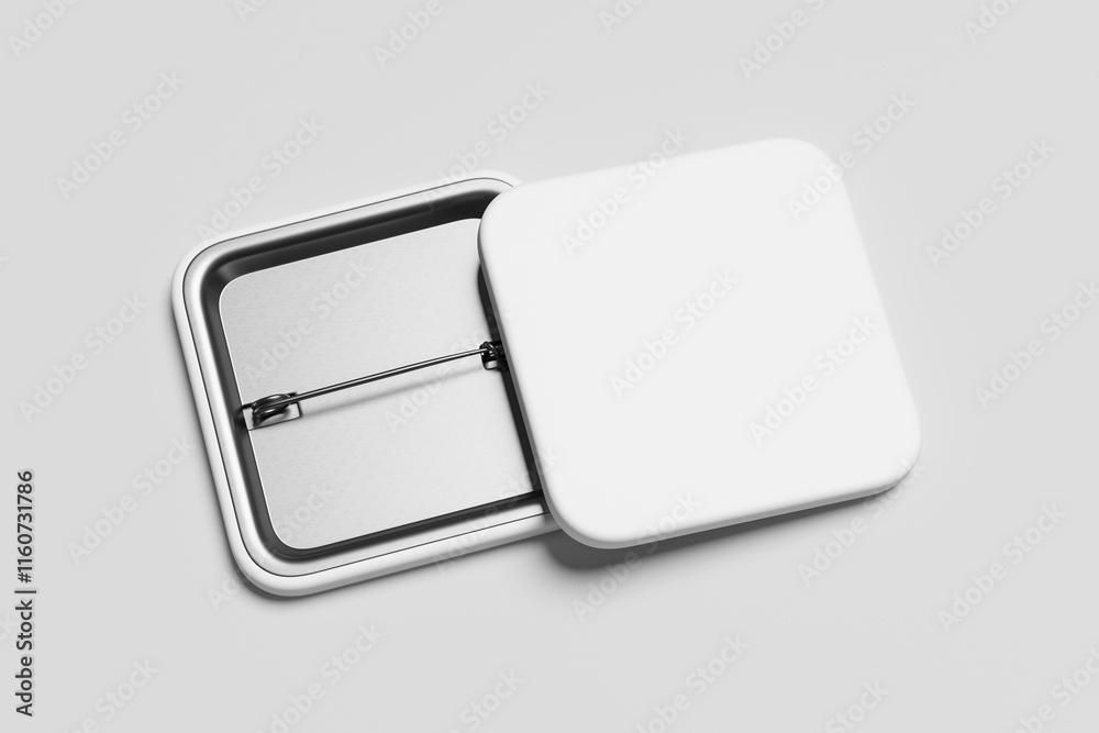 Pin Mockup on white 3D rendering
Pin Mockup on white 3D rendering