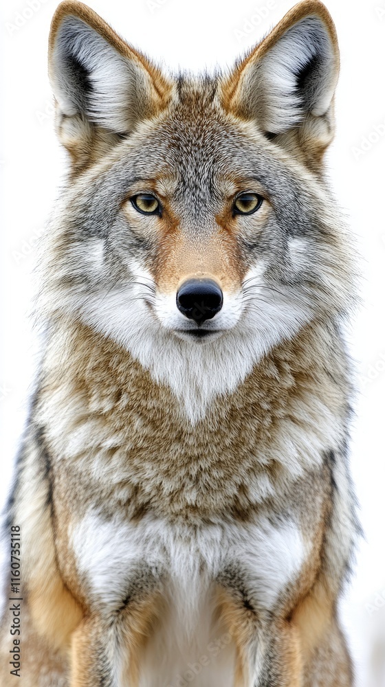 Fototapeta premium A close-up of a coyote showcasing its distinctive features and fur texture.