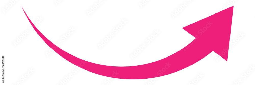 Pink arrow icon on white background. Flat style pink arrow icon for your web site design, logo, app, UI. Arrow indicated the direction symbol. Curved arrow sign. Pink arrow icon on white background. Flat style pink arrow icon for your web site design, logo, app, UI. Arrow indicated the direction symbol. Curved arrow sign.