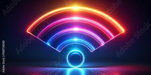 Wireless Network Symbol - Futuristic Design