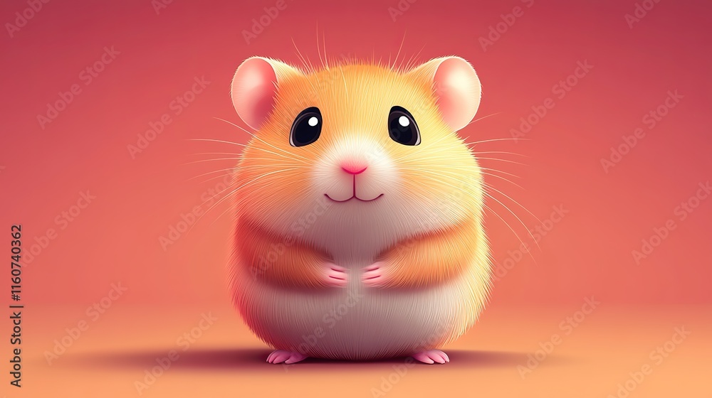 A hamster illustration isolated on a background, perfect for posters, postcards, or printing A hamster illustration isolated on a background, perfect for posters, postcards, or printing