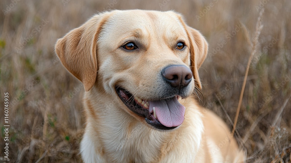 A happy dog smiling outdoors in the park A happy dog smiling outdoors in the park