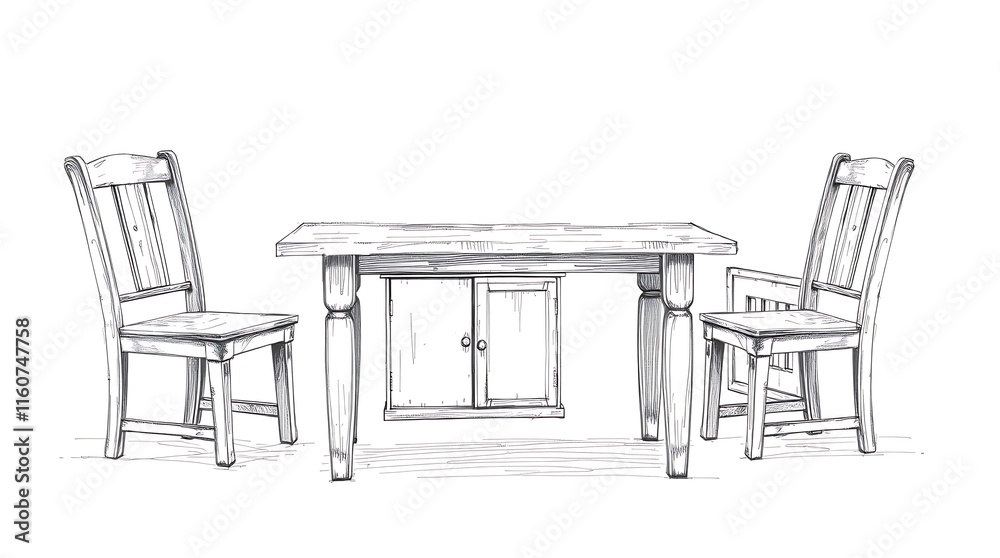 Fototapeta premium table and chair