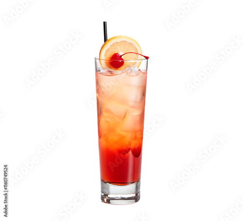 cape codder cocktail  isolate on white background PNG.AI GENERATED photo