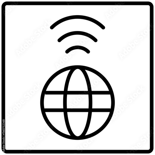 Internet line icon style