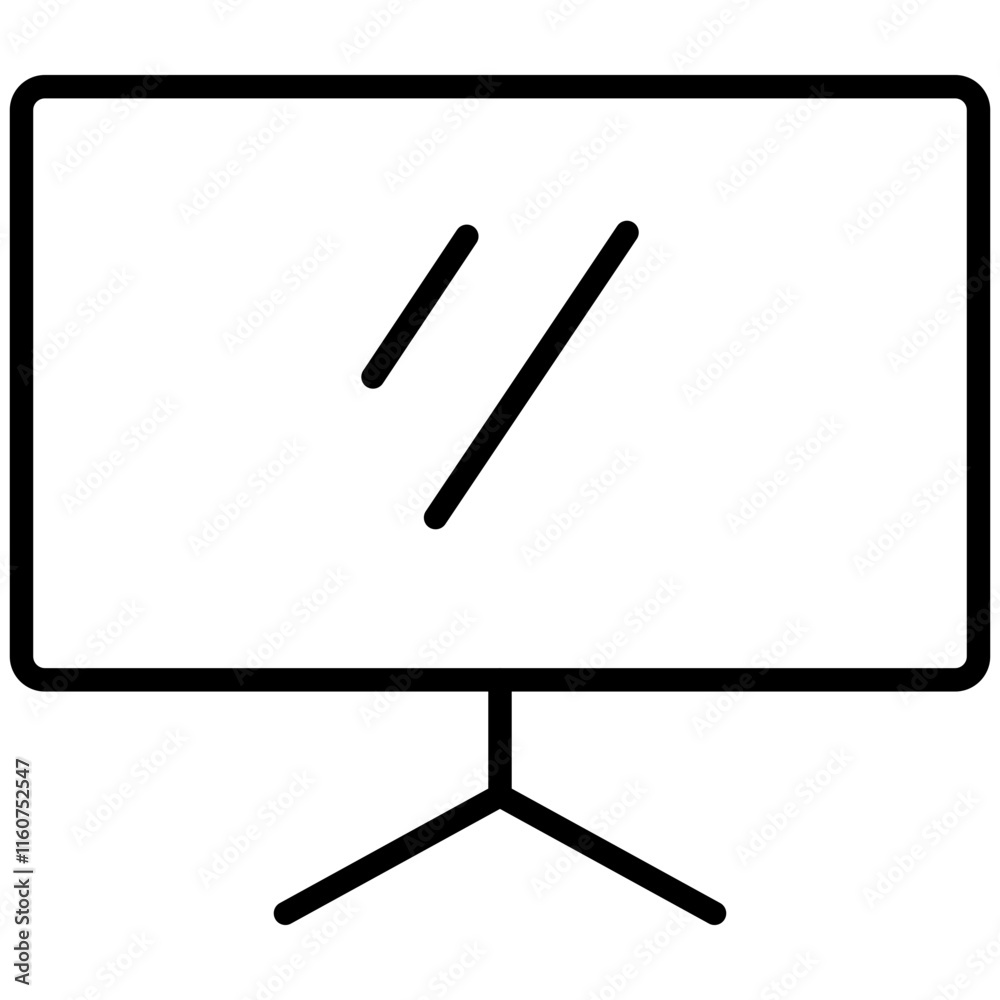 Lcd line icon style Lcd line icon style