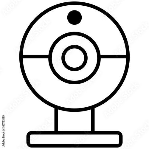 Webcam line icon style