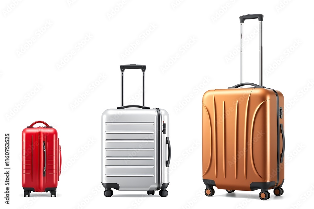 Blank black, white, red suitcase with handle mockup stand, isolated, 3d rendering. Emtpy plastic protection package for vacation things mock up, front view. Clear traveler luggage or baul template.
Blank black, white, red suitcase with handle mockup stand, isolated, 3d rendering. Emtpy plastic protection package for vacation things mock up, front view. Clear traveler luggage or baul template.