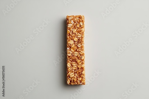 Nutritious snack bar showcasing blend of oats and nuts, ideal fo photo