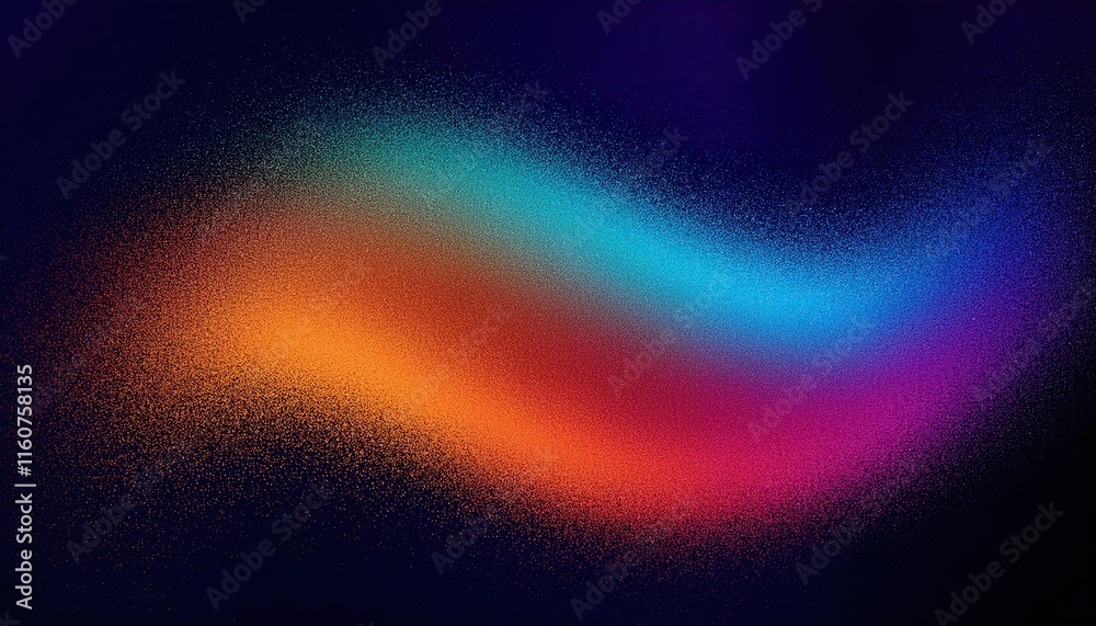 Fototapeta premium Abstract Colorful Swirl: A vibrant digital art piece featuring a dynamic swirl of orange, teal, and purple hues against a dark background.