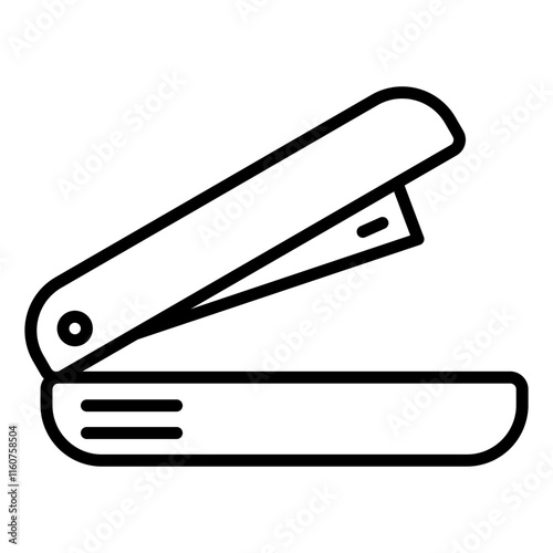 Stapler line icon style
