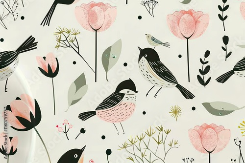 seamless pattern with flowers